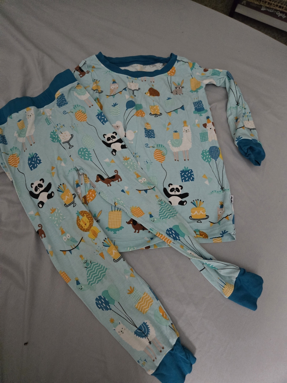 Little Sleepies Birthday Animals Print